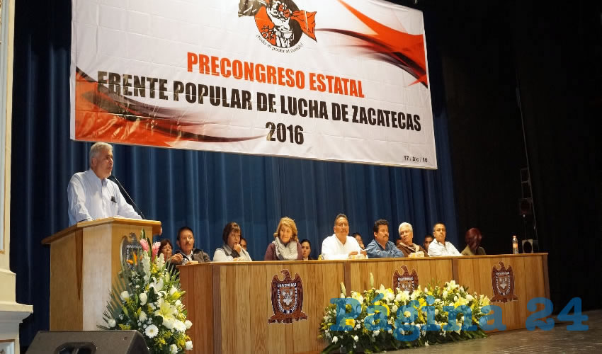 José Narro Céspedes: “El gobierno no está del lado de nosotros, está del lado de esas grandes empresas que contratan en Zacatecas a pequeñas empresas que les hagan el juego” (Foto: Merari Martínez Castro)