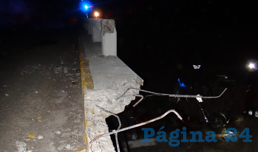 En este puente colision&oacute;