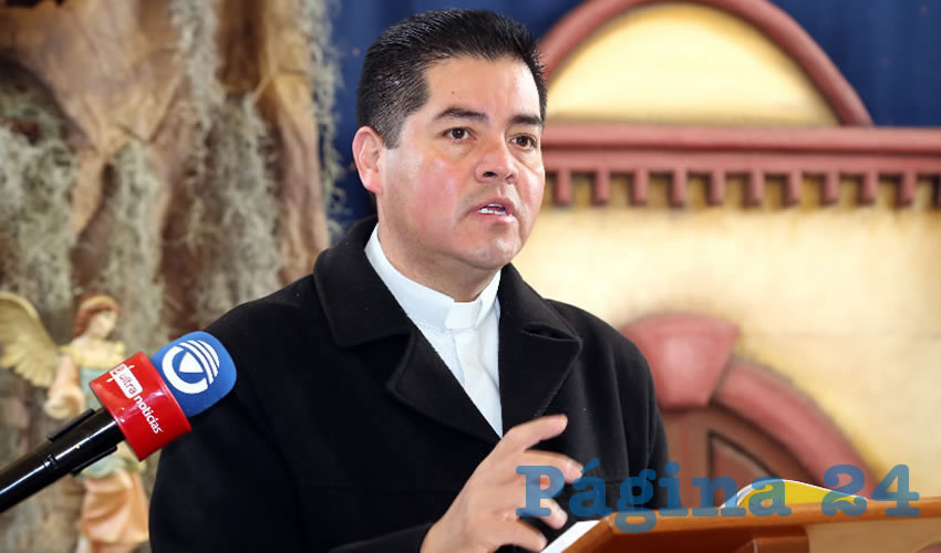 Carlos Alberto Alvarado Quezada, vocero de la Diócesis de Aguascalientes (Foto: Eddylberto Luévano Santillán)