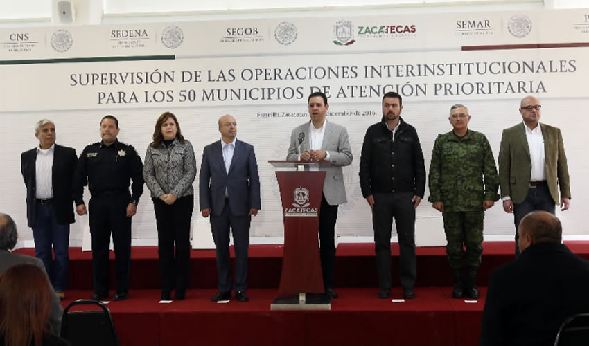 Vista Zacatecas Comisionado Nacional de Seguridad, Renato Sales, e informa sobre disminución en incidencia delictiva