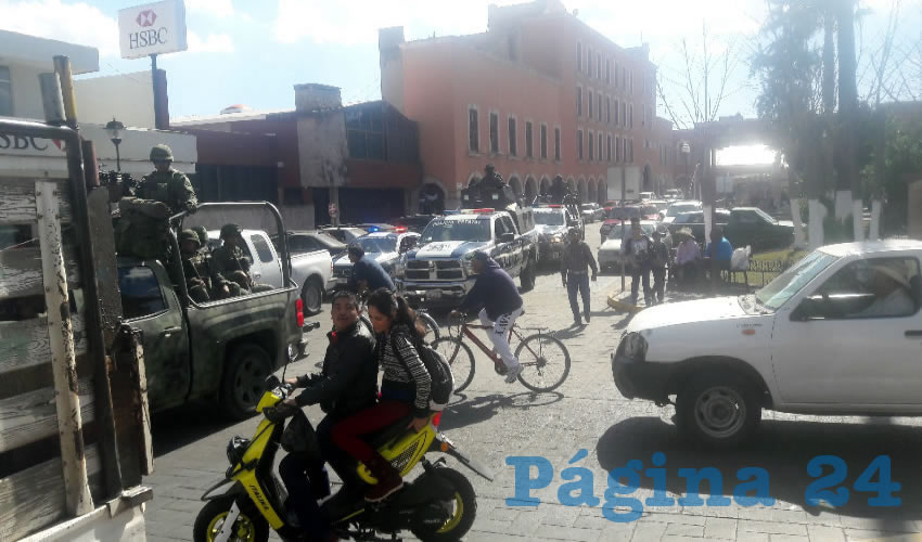 Mayor presencia de las corporaciones policiacas y militares en la zona centro