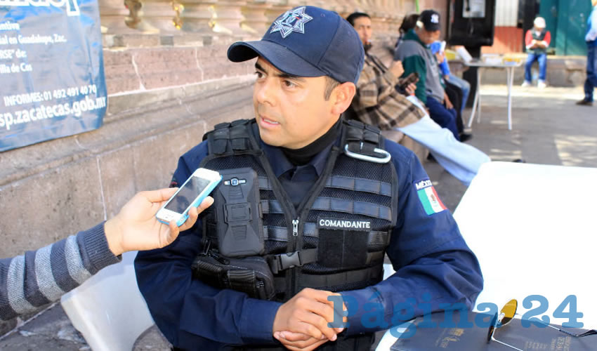 Gerardo Gutiérrez, comandante de la PEP (Foto: Rocío Castro Alvarado)