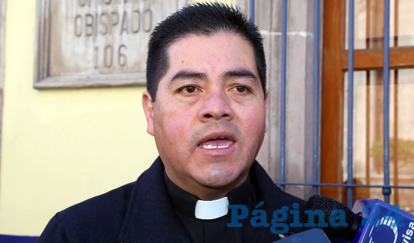 Carlos Alberto Alvarado Quezada, vocero de la Di&oacute;cesis de Aguascalientes (Foto: Eddylberto Lu&eacute;vano Santill&aacute;n)