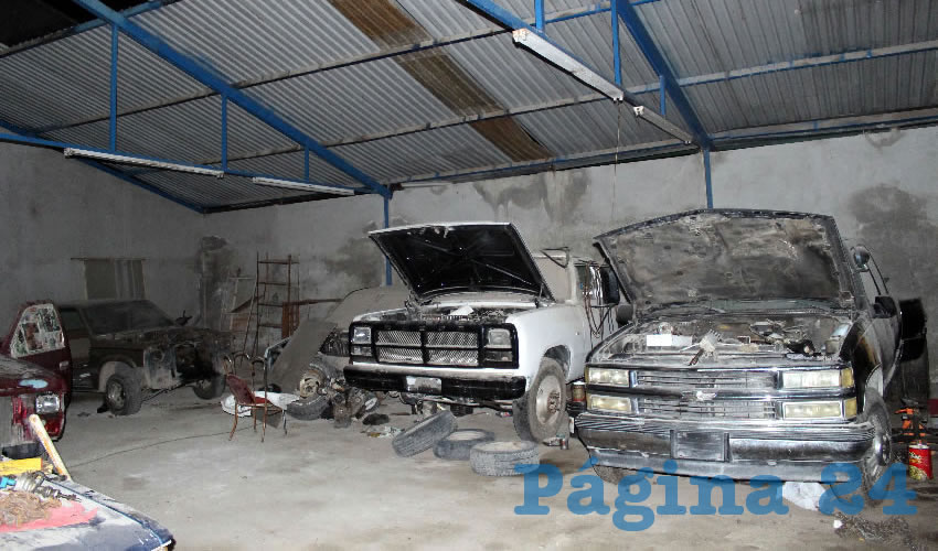 En un taller mecánico de Santa Rosa, el Llano, fueron encontrados siete vehículos robados; varios más fueron desmantelados en ese sitio