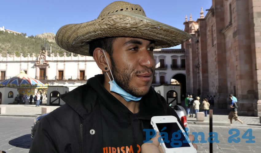 Daniel Alberto Lozano: Los turistas comentan que han sido víctimas de delincuentes, pues aseguran que les han arrebatado sus bolsas, incluso hasta celulares (Foto: Rocío Castro Alvarado)