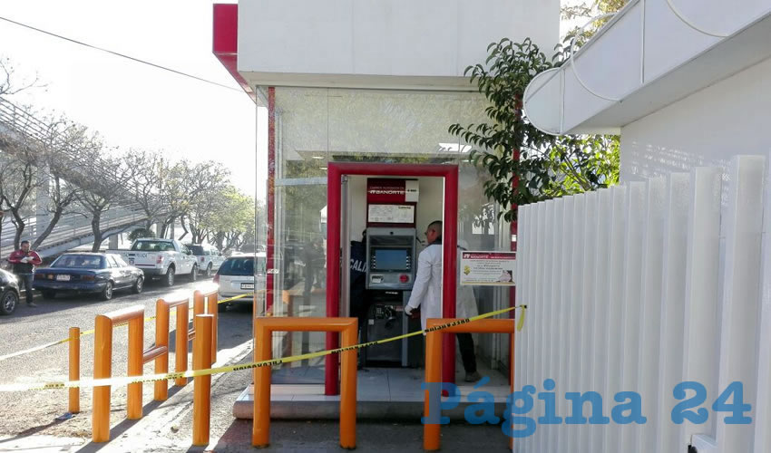 Los hampones lograron abrir el aparato pero no sustraer el dinero