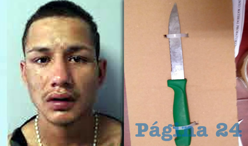Luis Rodolfo Ram&iacute;rez &Aacute;lvarez y el cuchillo que us&oacute; para atracar a un taxista