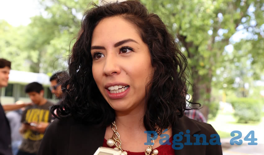 Karla Medina Guardado, presidenta de la FEUAA