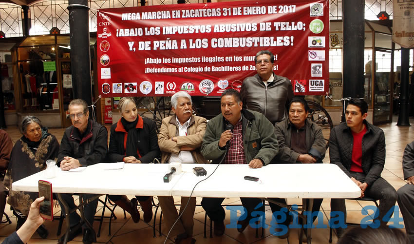 José Santos Cervantes: La movilización del próximo 31 de enero es convocada para hacer presión a los legisladores locales y a la brevedad llamen a un periodo extraordinario de sesiones para modificar la Ley de Ingresos y Egresos del estado (Foto: Merari Martínez Castro)