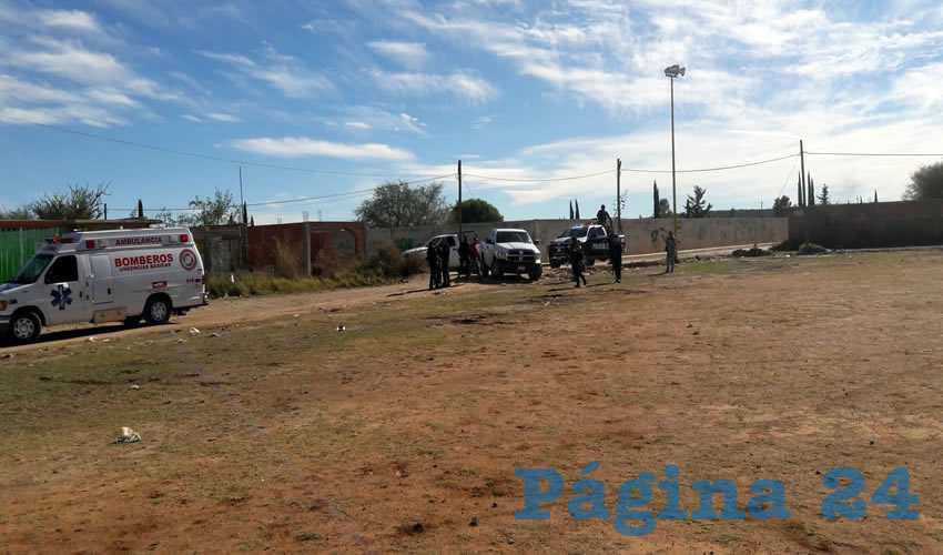 arribo de los cuerpos policiacos al fraccionamiento Los Artesanos