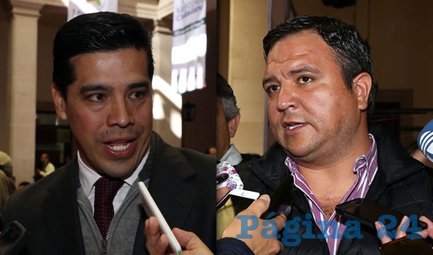 Leonardo Monta&ntilde;ez Castro, secretario del Ayuntamiento | Refugio Mu&ntilde;oz de Luna, director de CCAPAMA (Fotos: Eddylberto Lu&eacute;vano Santill&aacute;n)