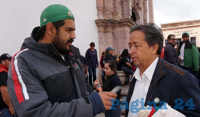 Efraín Arteaga Domínguez: “Dejamos claro que los habitantes de Salaverna no quieren separarse de sus hogares y de sus tierras y mucho menos que sean destruidos por el estado y la empresa Minera, queremos que se respeten sus derechos humanos” (Foto: Merari Martínez Castro)