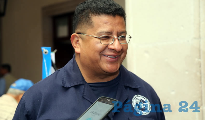 Jos&eacute; Gabino V&aacute;zquez Vega, jefe operativo de la Coordinaci&oacute;n de Protecci&oacute;n Civil Municipal