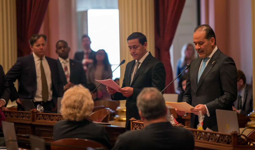 Mart&iacute;n Orozco Sandoval agradeci&oacute; al presidente del Senado del Estado de California, Kevin de Le&oacute;n