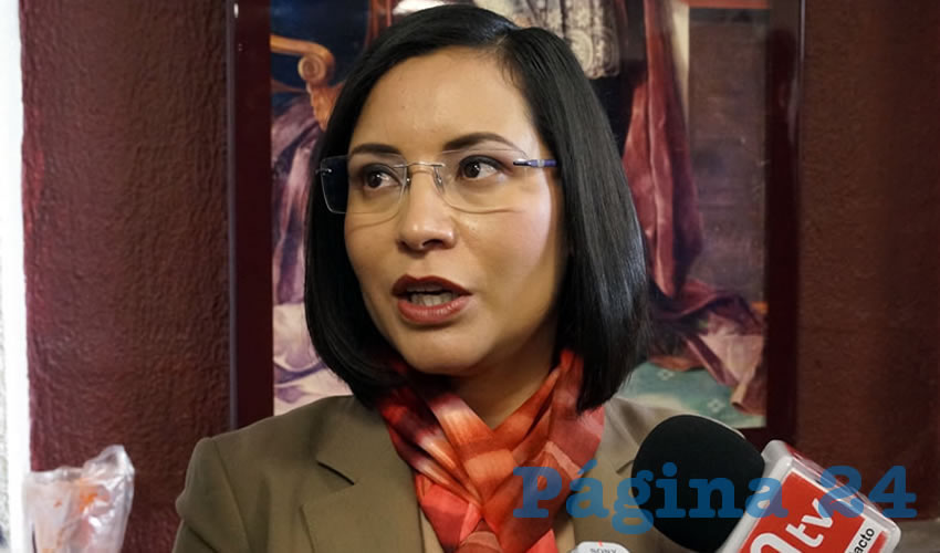 María de la Luz Domínguez Campos, titular de la CDHEZ: “Solicitamos que exista un sistema de video vigilancia donde se pueda monitorear las 24 horas del día la permanencia de las personas detenidas” (Foto: Merari Martínez Castro)
