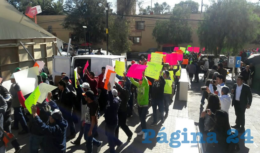 Los mineros en manifestación
