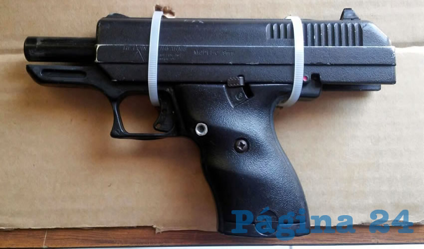 El arma que portaba el desquiciado Jarcinio “N” “N”
