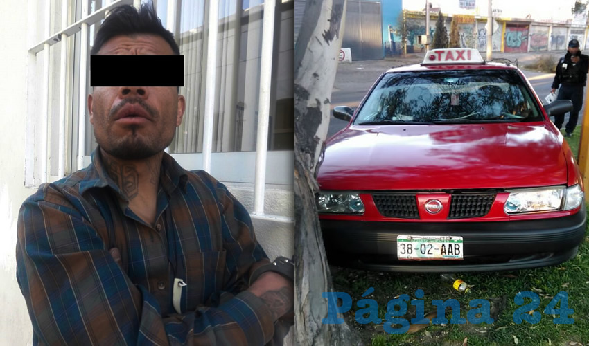Alejandro Gabriel &ldquo;N&rdquo; &ldquo;N&rdquo; | El caco abandon&oacute; el taxi sin detener la marcha, por lo que el veh&iacute;culo se estrell&oacute; contra un &aacute;rbol