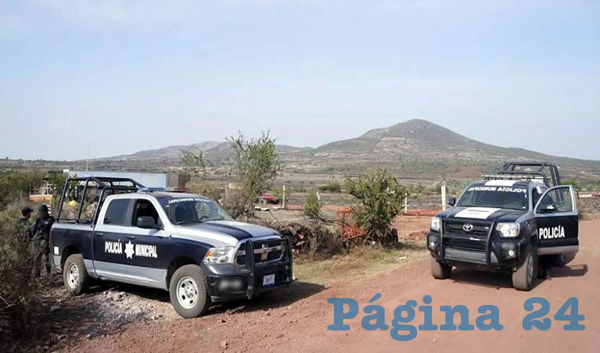 Movilización policiaca en la comunidad El Durazno
