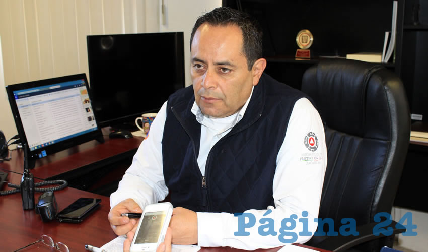 Antonio Caldera Alanis, titular de Protección Civil (PC) Estatal: No hay posibilidades de descenso de temperatura, sin embargo cabe la posibilidad de que existan sequías durante este 2017 (Foto: Rocío Castro Alvarado)