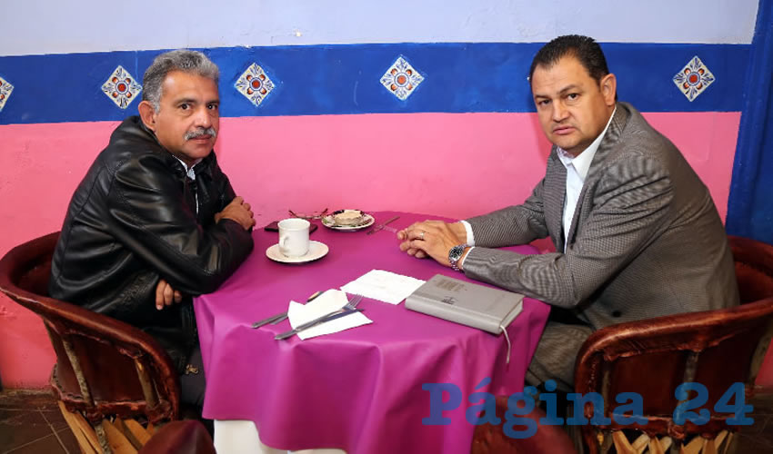 En La Saturnina almorzaron Fernando Rubio Ortiz y Jaime Gonz&aacute;lez de Le&oacute;n, diputado local
