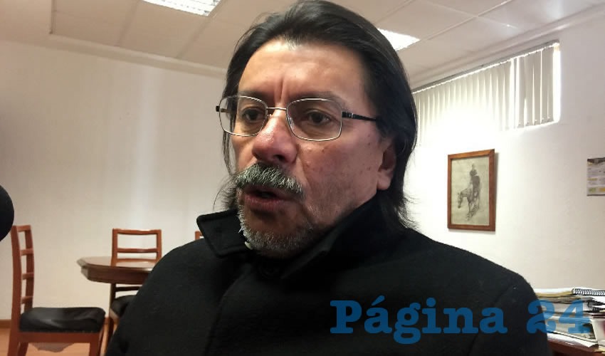 José Crescenciano Sánchez Pérez, dirigente del SPAUAZ: “El sindicato y el patrón son de la misma corriente política y difícilmente se van a hacer huelga ellos mismos” (Foto: Merari Martínez / Cristo González)