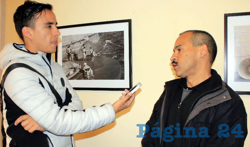 Jaime Robledo Martínez, encargado de documentación de la Fototeca Zacatecas: Esta exposición es producto de un concurso de fotografía que convocó la revista Cuartoscuro (Foto: Rocío Castro Alvarado)