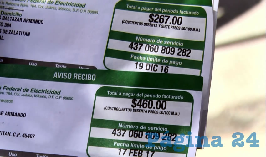 A don Armando Morales, un hombre jubilado, su último recibo le llegó por 460 pesos, cuando el cobro anterior apenas ascendió a 267 pesos