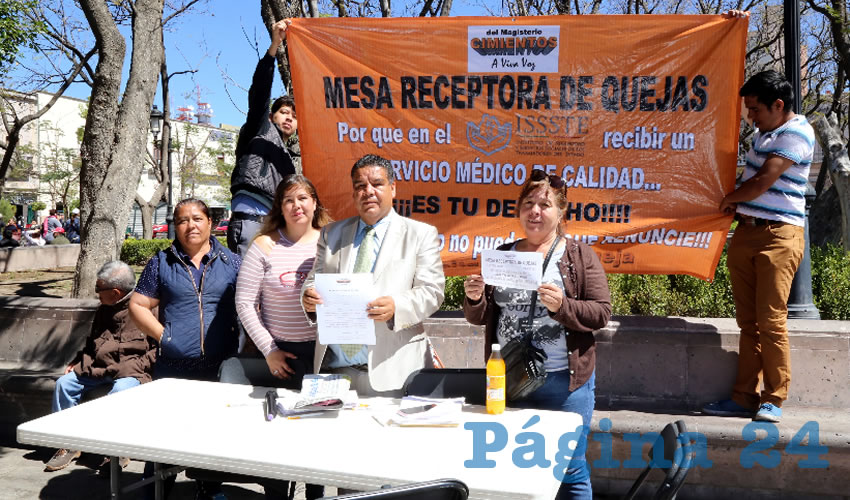 Cimientos del Magisterio instal&oacute; una nueva mesa receptora de quejas respecto del servicio que presta el ISSSTE