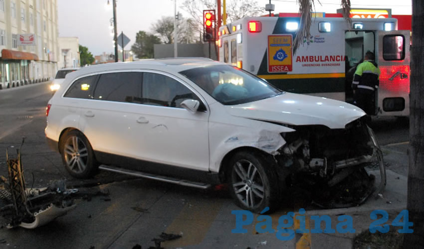 El vehículo Audi Q7, que manejaba el ebrio Juan Francisco Ortega Palos