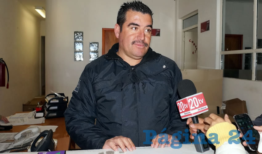 Juan José Ríos Gutiérrez, coordinador operativo de la DSPM: “Se nos está yendo a la alza, estamos al pendiente para seguir con los índices anteriores aun cuando el ilícito no se ha registrado con lujo de violencia ni con armas de fuego” (Foto: Merari Martínez Castro)
