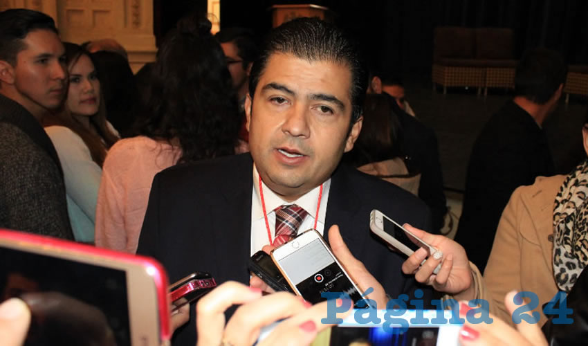 Roberto Luévano Ruiz, dirigente estatal del PRI (Foto: Rocío Castro Alvarado)