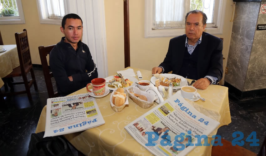 En el restaurante La Parra almorzaron Samuel Juárez Mejía y José Luis Ruiz Cervantes, empresario