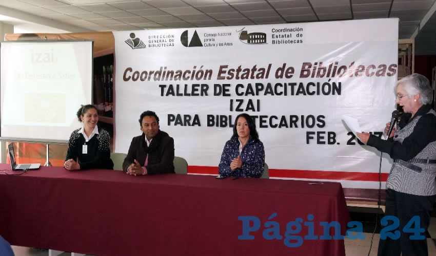 Sergio Contreras, integrante de la dirección de capacitación del Izai: Se están haciendo una serie capacitaciones regionales, en coordinación con la Secretaría de Educación y con el área de Coordinación de Bibliotecas (Foto: Merari Martínez)