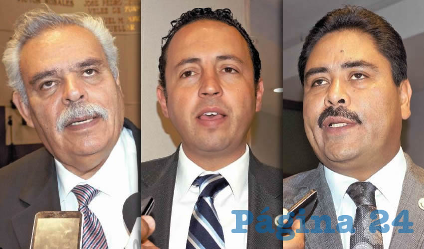 José Luis Medina Lizalde, diputado de Morena | Arturo López de Lara, diputado del PAN | Santiago Domínguez Luna, diputado del PRD