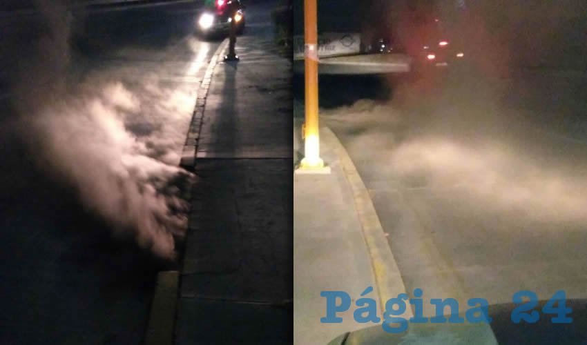 Drogadictos que queman cable para obtener cobre, provocaron un escandaloso incendio en el colector pluvial de bulevar San Marcos
