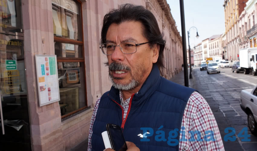 José Crescenciano Sánchez Pérez, secretario general del SPAUAZ: “La UAZ merece respeto y quienes están haciendo este tipo de prácticas deberían precisar que no se trata de la universidad, sino algún universitario o un grupo de universitarios” (Foto: Merari Martínez Castro)