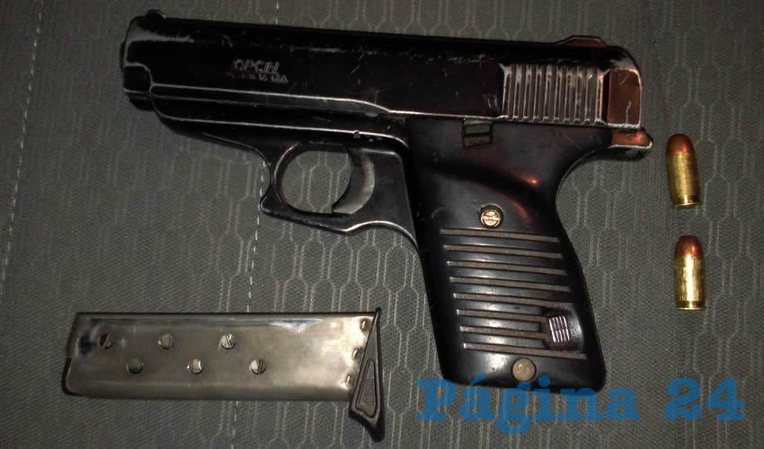 El arma decomisada a los envenenadores