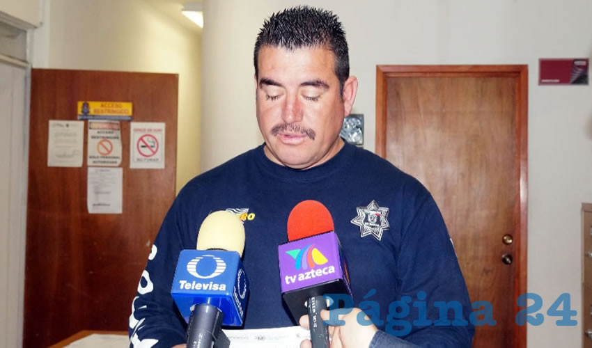 Juan José Ríos Gutiérrez: “Estamos listos. Los delitos que se nos pueden presentar durante el festival es el robo de vehículos, robo de partes de automóviles así como asaltos a los transeúntes, que son los que más se presentan en dos o tres diarios (Foto Merari Martínez Castro)