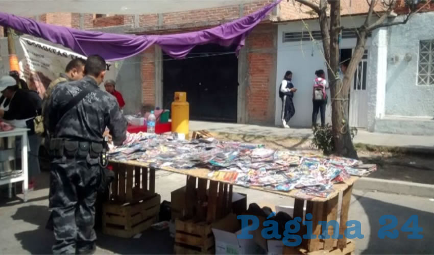 Los federales recogieron el material de varios puestos ambulantes; no hubo detenidos