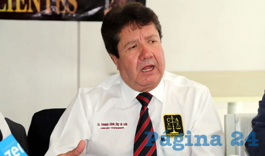 Fernando Dávila Díaz de León, integrante del Consejo de Abogados de Aguascalientes (Foto: Eddylberto Luévano Santillán)