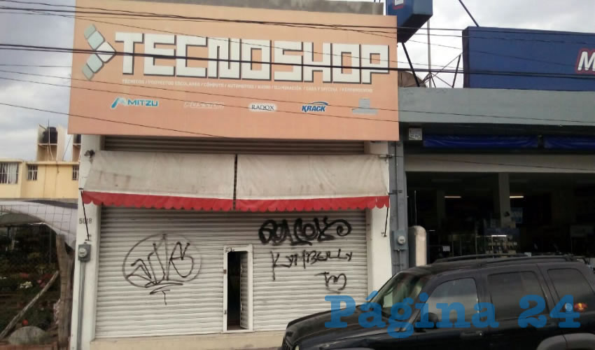 La tienda Tecnoshop, fue “visitada” por solitario hampón