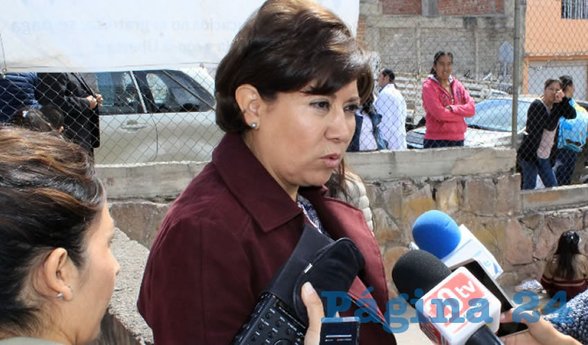 Judit Guerrero López, presidenta municipal de Zacatecas: Se destina un recurso importante para los exámenes de confianza para las personas interesadas en ser parte de la corporación policiaca, y una vez que quienes aspiran a ser parte de ella y no pasan el examen, se pierde en su totalidad los recursos (Foto: Rocío Castro)