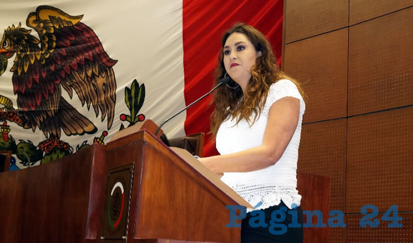 Geovanna Bañuelos de la Torre, crítico el trabajo del gobernador Alejandro Tello Cristerna, y dijo “tal pareciera que es un gobierno improvisado” (Foto Merari Martínez Castro)