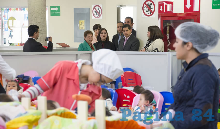 El Secretario de Finanzas recorrió el inmueble y constató la calidad de los servicios que reciben las hijas e hijos de madres trabajadoras de la administración estatal