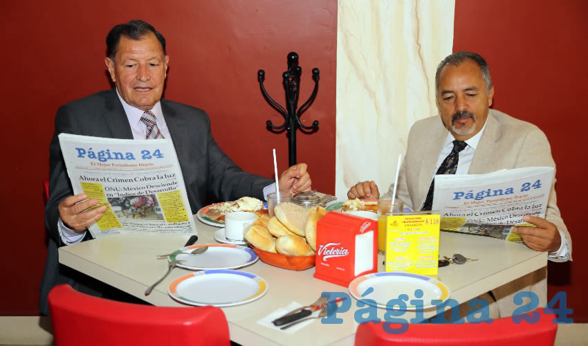 En el restaurante Mitla almorzaron Javier Ambriz Aguilar y Alejandro Sánchez Laguna, secretario general del PRD