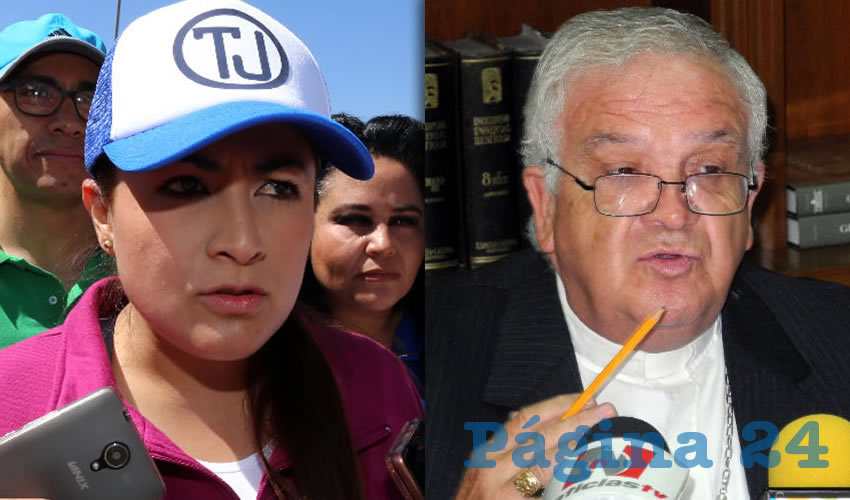 Teresa Jiménez Esquivel, presidenta Municipal de Aguascalientes | José María de la Torre Martín, obispo de la Diócesis de Aguascalientes