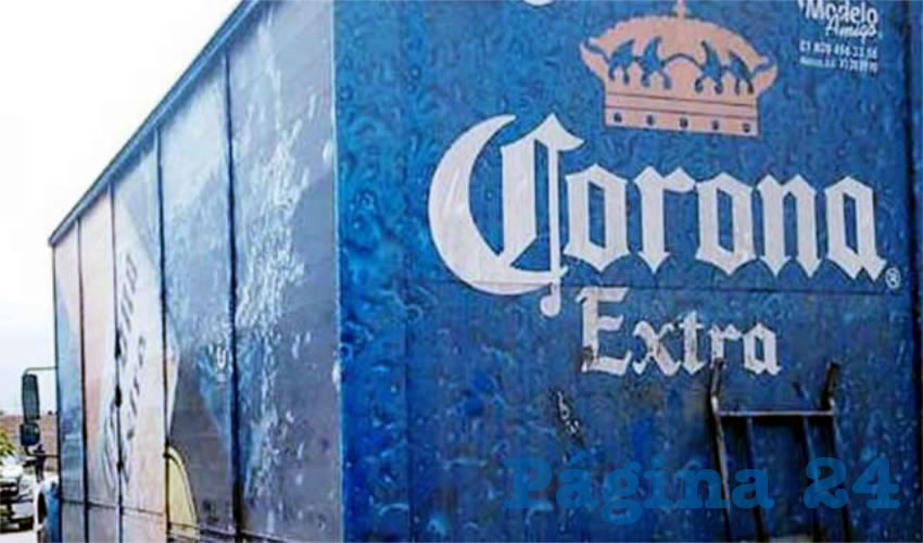 Camión de la empresa Corona