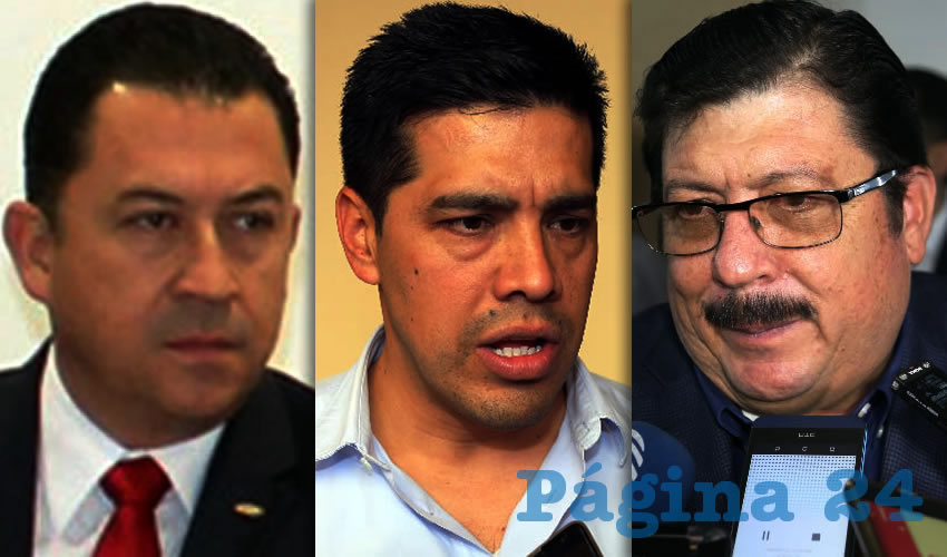 Francisco Romero David, presidente estatal de la CMIC | Leonardo Montañez Castro, secretario del Ayuntamiento | Gonzálo Esparza Parada, delegado de la SCT