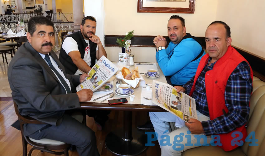 En Sanborns Francia estuvieron David Nájera Moreno, diputado local; Luis Ovalle García, Carlos Ovalle García y Francisco Ovalle García